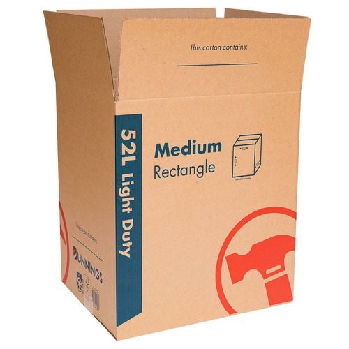 52L Medium Rectangle Light Duty Moving Carton